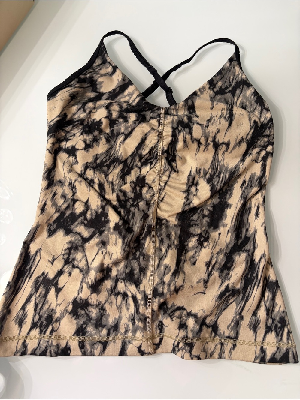 lululemon athletica Black and Tan Tie-Dye Cami Top